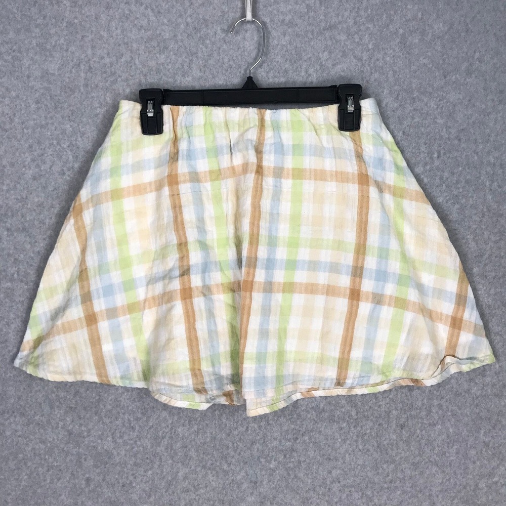 American Eagle Mini Skirt Medium Gingham‎ Gauze Academia Y2K School Girl Pastel